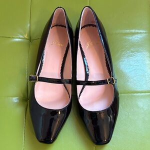 J. Crew Black Patent Leather Mary Jane Flats